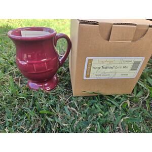 Longaberger Woven Traditions Paprika Latte Mug New In Box